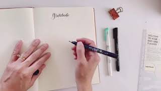 Paperblanks Dot Grid Planner Gratitude Log Tutorial [upl. by Bonucci]