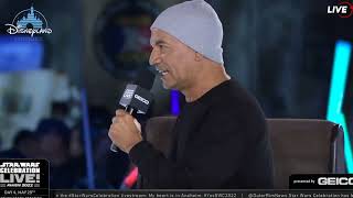 Temuera Morrison Boba Fett Interview And Sings Drift Away  Star Wars Celebration 2022 [upl. by Essilec]