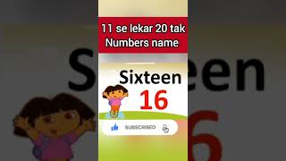 11 se lekar 20 tak Numbers name  Number Names 1120  Number spelling  Learn [upl. by Assilac]