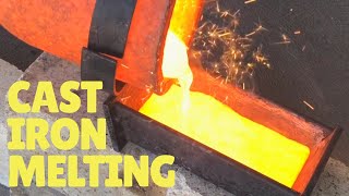 MELTING CAST IRON WITH PROPANE AT HOME  1300°C DevilForge [upl. by Corb]