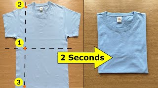 How to fold a shirt in 2 Seconds [upl. by Dailey]