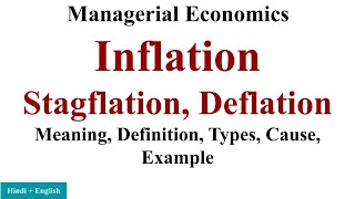 Inflation types of inflation causes of inflation deflation stagflation managerial economics [upl. by Irtimd]