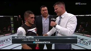 Fight Night Mexico City Sergio Pettis and Brandon Moreno Octagon Interviews [upl. by Eseilana]