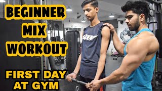 First day at Gym Complete guidance for beginners Beginners mix workout [upl. by Otiv]