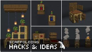 Minecraft 10 Scaffolding Build Hacks and Ideas [upl. by Aikin]