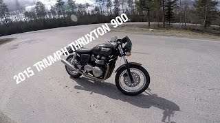 2015 Triumph Thruxton 900  Third bike tested [upl. by Aniv]