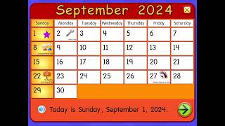 Starfall Make a Calendar September 2024 [upl. by Wappes929]