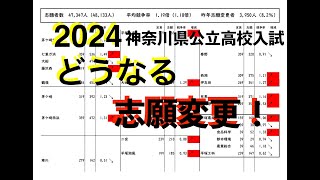 2024 神奈川県公立高等学校入試 志願変更、どうなる競争率？？（茅ヶ崎平塚伊勢原秦野） [upl. by Husch]