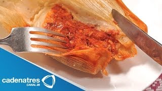 Receta para preparar tamales de camarón y masa de jalapeños Receta de tamales [upl. by Lazes]