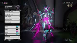 warframe TITANIA PRIME 3rd skin fashionframe with details [upl. by Kalin]