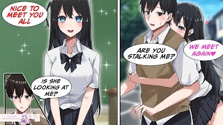 Manga Dub The new girl fell in love with me at first sight and is stalking me RomCom [upl. by Rance]