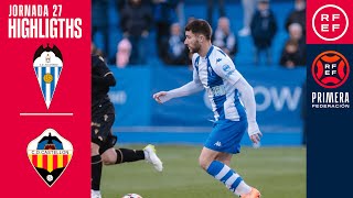 Resumen PrimeraFederación  CD Alcoyano 20 CD Castellón  Jornada 27 Grupo 2 [upl. by Humbert]