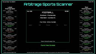 Arbitrage Sports Betting Scanner  Live Surebets Stream  20241108 [upl. by Suruat]