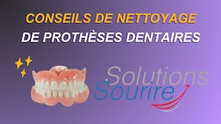 Conseils de nettoyage de vos prothèses dentaires par Stefka Popova  Denturo  Solutions Sourire [upl. by Adlev620]