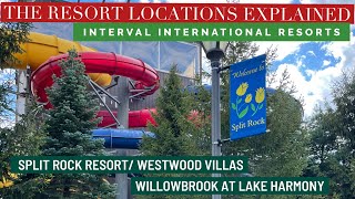 Split Rock Resort Vs Westwood Vs Willowbrook Lake Harmony PA Interval timeshare Resorts [upl. by Hobey]