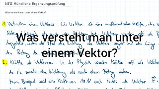 NTG Industriemeister Mündliche Ergänzungsprüfung  Was versteht man unter einem Vektor [upl. by Oir]