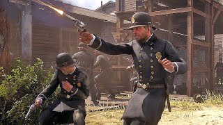 Blackwater Police vs US Army  Red Dead Redemption 2 NPC Wars 101 [upl. by Terrill]