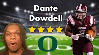 Dante Dowdell Highlights Reaction Oregon Football Commit [upl. by Adnahcal]