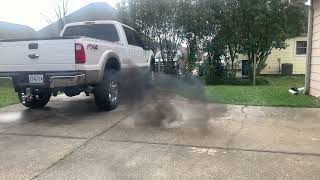 67 POWERSTROKE EXHAUST SOUNDS 4” vs 5” [upl. by Attenrad]