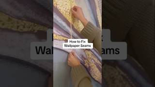 How to fix a and repair opening wallpaper seams QUICK DIY HACK 💪 shorts wallpaper diyproject [upl. by Sicard]