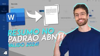 COMO FAZER O RESUMO ABNT FÁCIL E RÁPIDO [upl. by Keller]