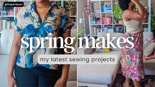 SPRING SEWING  What Ive been making inc trousers skirts and blouses [upl. by Deland279]