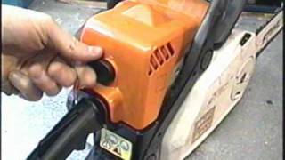 HOW TO ADJUST IDLE SPEED on STIHL MS 170 180C Chainsaw [upl. by Kaete403]