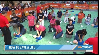 American Heart Association HandsOnly CPR Demo on TODAY Show [upl. by Petey146]