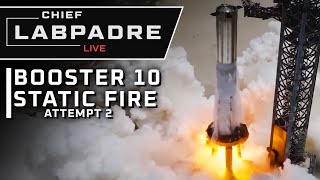 Booster 10 Second Static Fire Attempt ABORTED [upl. by Andrews963]