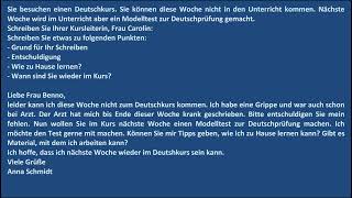 Briefe und EMails schreiben  nicht zum Deutschkurs kommen [upl. by Anahsar]