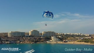 Parasailing Golden Bay Malta [upl. by Arevle319]