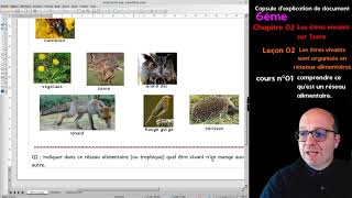 aide 6ème Chap02 Lec02 cours 01 étude des réseaux alimentaires et besoins nutritifs des végétaux ver [upl. by Newman]