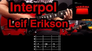 Leif Erikson  Interpol 2 Guitars Cover TAB  Tutorial [upl. by Bettye]