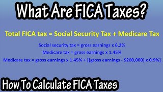 What Is And How To Calculate FICA Taxes Explained Social Security Taxes And Medicare Taxes [upl. by Layney]