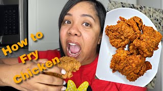 How To Fry Chicken  Buttermilk and Deep Fry Method [upl. by Isleen]