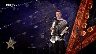 Românii au talent 2023  Andrei Șerban interpretare de senzație la acordeon [upl. by Oremodlab859]