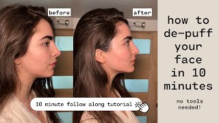 how to depuff your face in 10 minutes with my viral face massage [upl. by Ynnaf19]