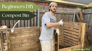 How to Build A Compost Bin From Free Pallets  Easy StepByStep Guide [upl. by Allmon774]