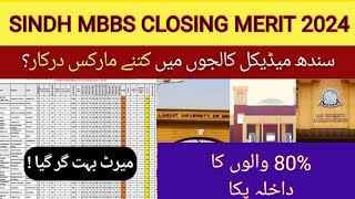 Sindh medical colleges district wise MBBS expected merit 2024  SINDH MBBS merit 2024 Nmdcat 2024 [upl. by Eldrida]