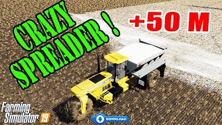 Farming Simulator 19 50 Meters Crazy Fertilizer and Lime Spreader  Terragator 6203 Mod [upl. by Legnaleugim]