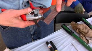 A Master Gardner explains how to Sharpen Pruning Shears and other Garden tools [upl. by Itnuahsa]