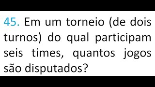 QUESTÃO 45  Arranjos [upl. by Lizzie]