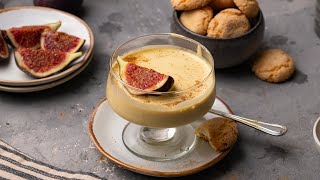 Classic Zabaglione With Figs and Amaretti Recipe [upl. by Valerye72]