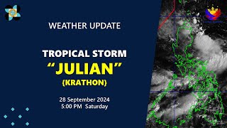 Press Briefing Tropical Storm JulianPH 500 PM Update September 28 2024  Saturday [upl. by Rosalie]