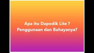 Dapodik Lite [upl. by Clabo125]