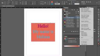 Adding colors to the Swatches palette in InDesign [upl. by Uehttam767]