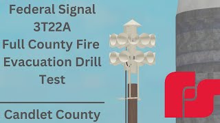 Federal Signal 3T22A  Full County Fire Evacuation Drill Test  Candlet County ND  Roblox [upl. by Syd]