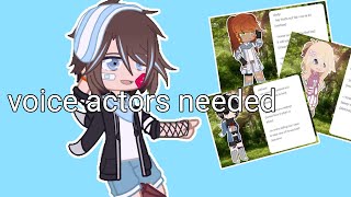 voice actors needed read the description for more info auditions open [upl. by Nyladnar68]