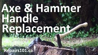 Axe amp Hammer Handle Replacement  How to do it OldSchool [upl. by Adnohs]