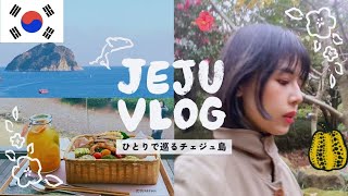 【チェジュ島🇰🇷】韓国のハワイ・済州島vlog🍊 グルメアート🌈気をつけるべき事🥶【西帰浦ソギポ】アラサー女子一人旅 [upl. by Adnawal199]